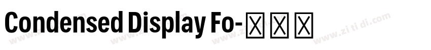 Condensed Display Fo字体转换 Condensed Display Fo字体转换